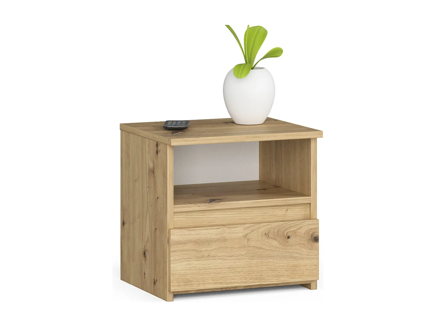 Szafka nocna AKORD CL1 Dąb Artisan 40 cm 1 szuflada kolor Dąb Artisan mat 1 półka 40x35x40 cm