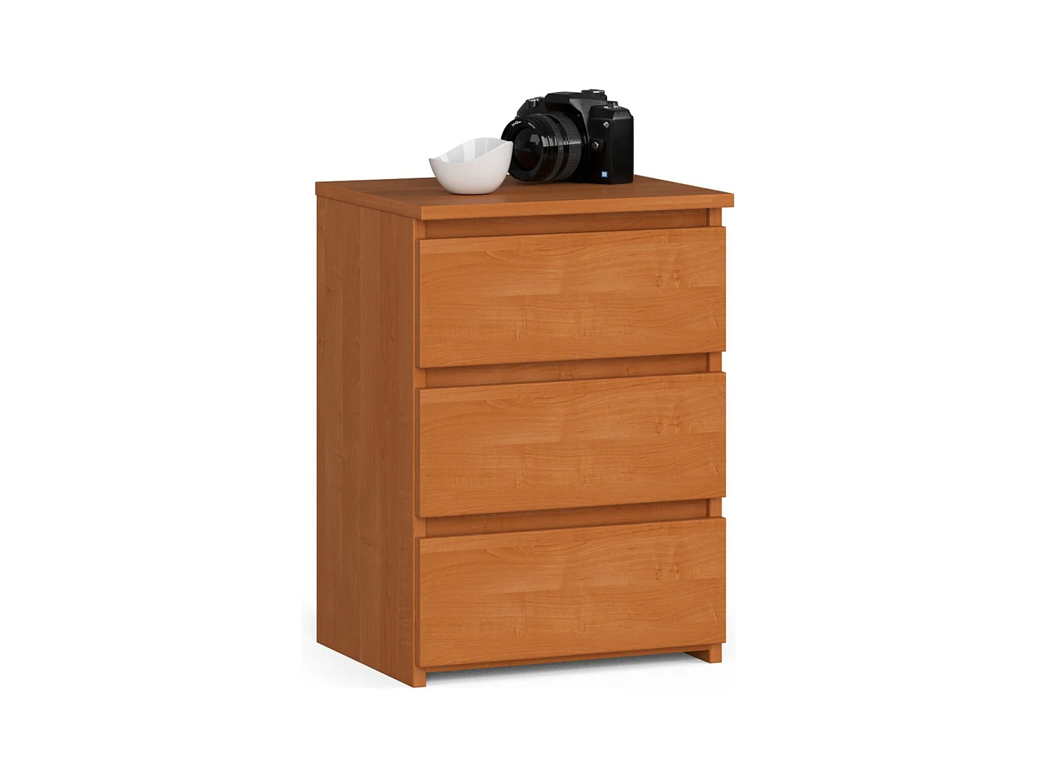 Table de chevet AKORD CL3 Aulne 40 cm 3 tiroirs façade Aulne 40x35x57 cm
