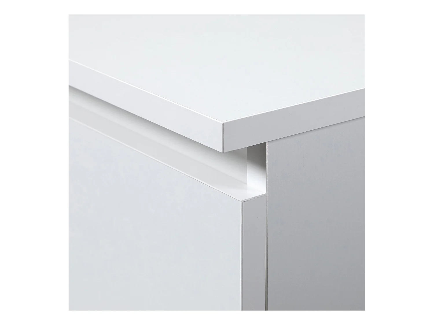 Nachttisch in minimalistischer Optik AKORD CL2 in der Farbe Weiß mit 2 Schubladen B40 x H40 x T35 cm