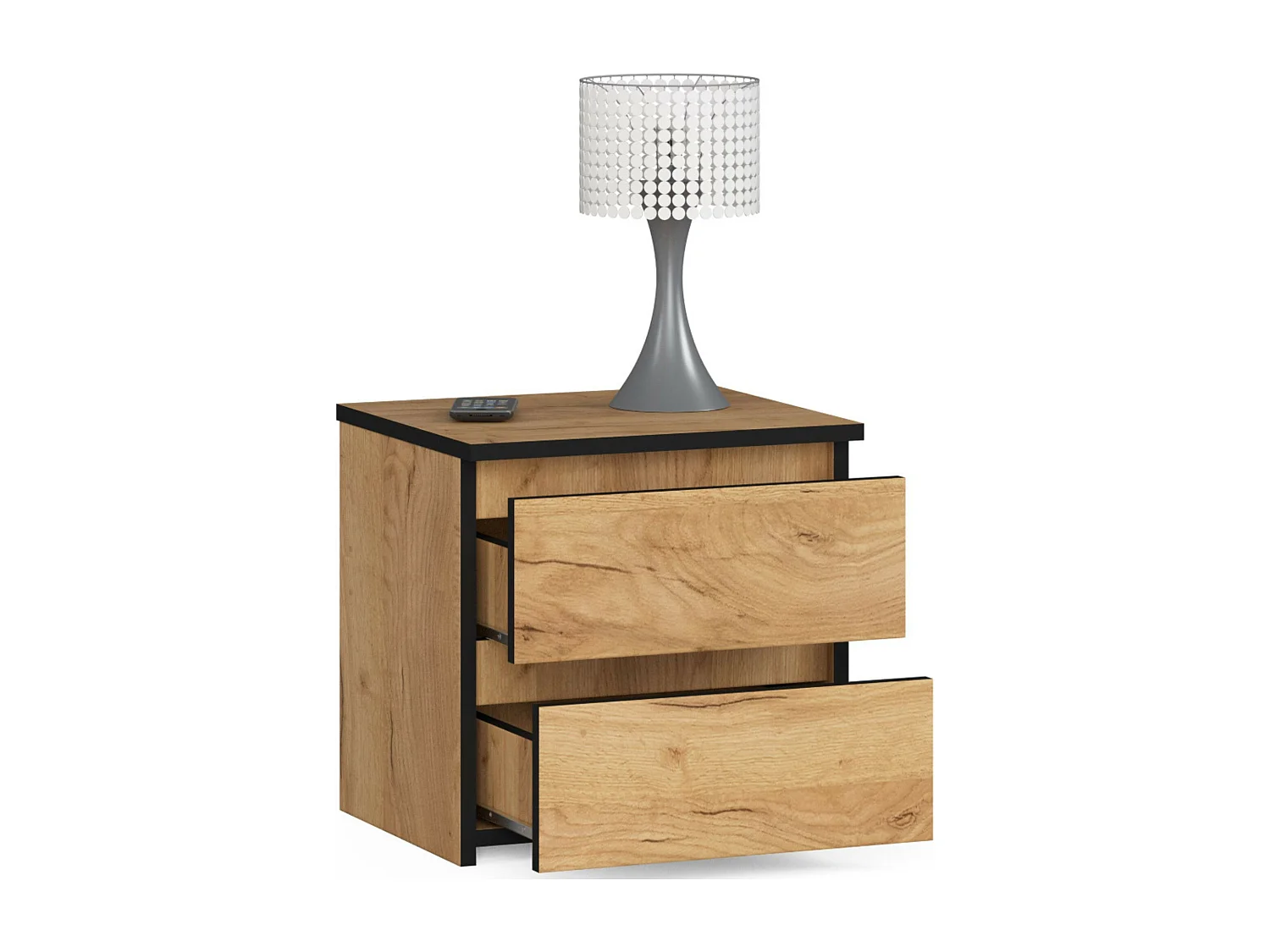 Nachtkastje CL2 met 2 Lades / AKORD Furniture Factory / Craft Eik / 40 x 40 x 35 cm