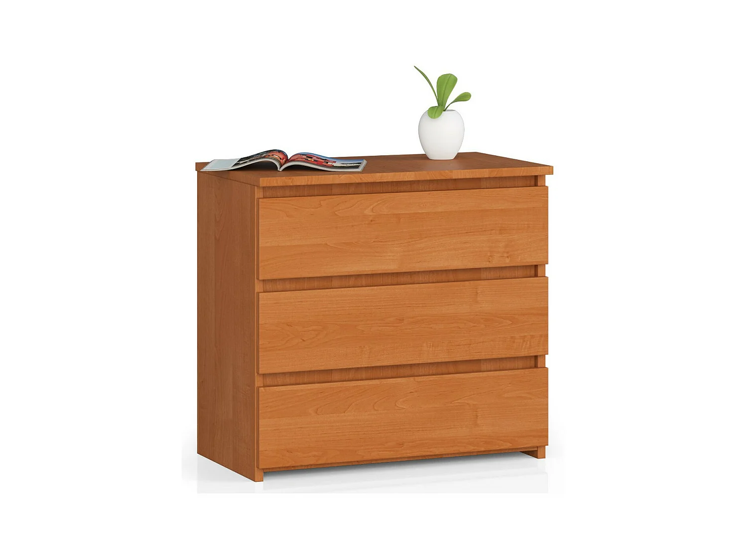 Table de chevet AKORD CL3 Aulne 60 cm 3 tiroirs façade Aulne 60x35x57 cm
