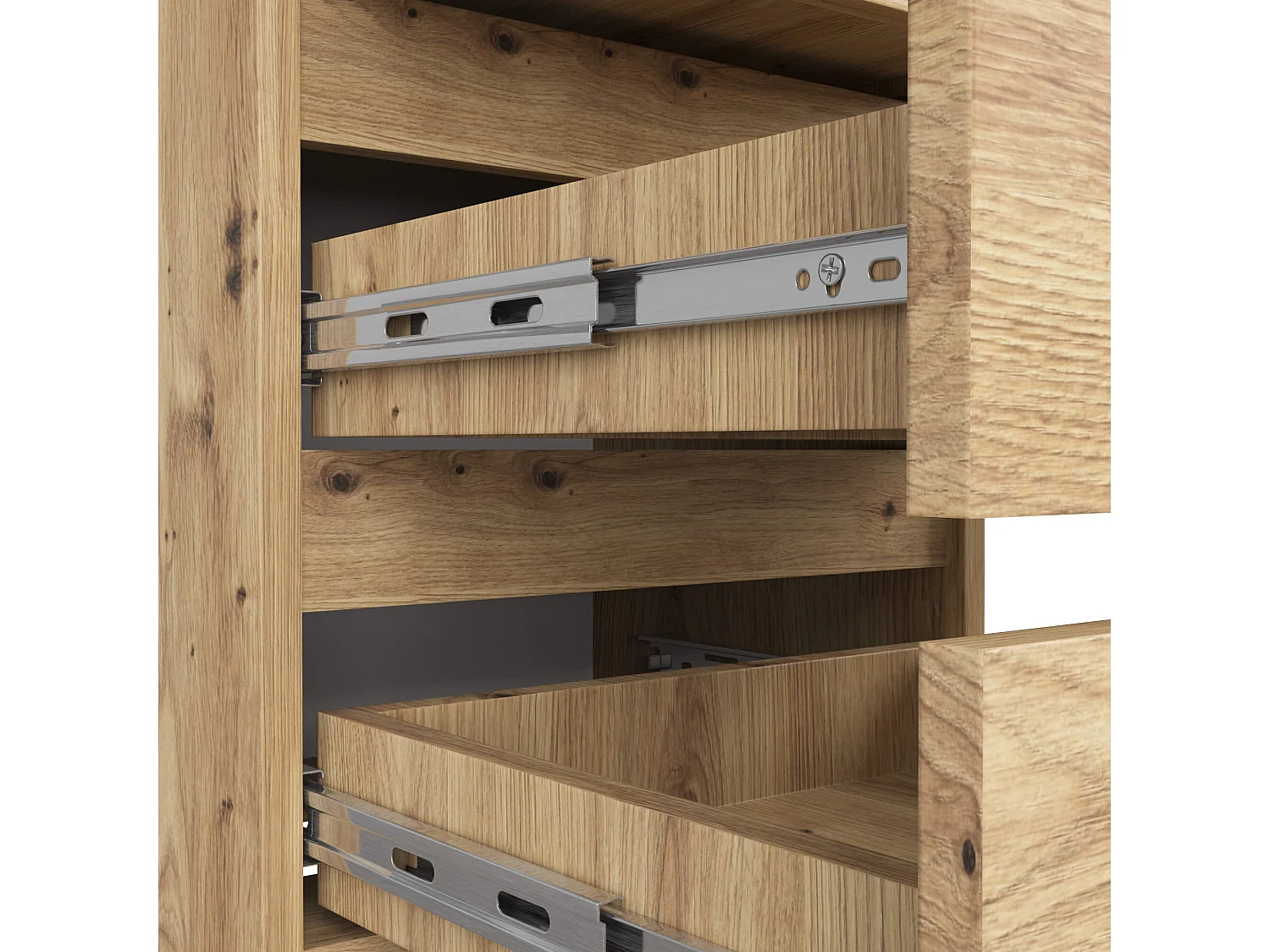 Comodino AKORD CL3 Quercia Artisan 40 cm 3 cassetti 40x35x57 cm