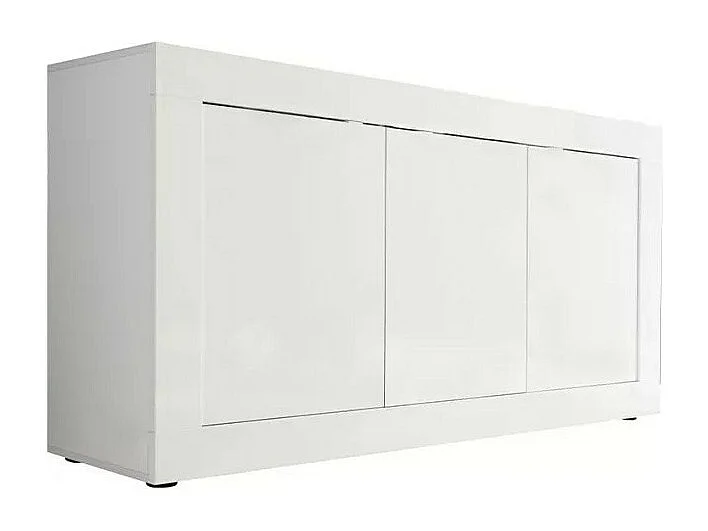 Buffet 3 deuren, collectie CISA, in glanzend wit lak