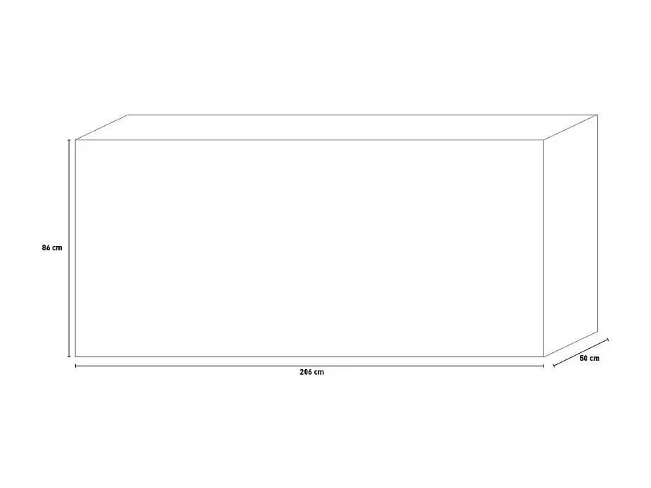 Buffet 3 portes et 3 tiroirs, collection SHOW, coloris chêne clair