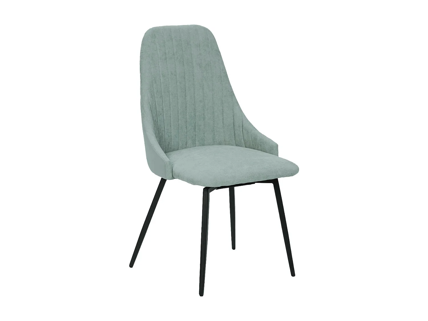 UNDY - Lot de 6 Chaises Pivotantes Tissu Vert d'Eau