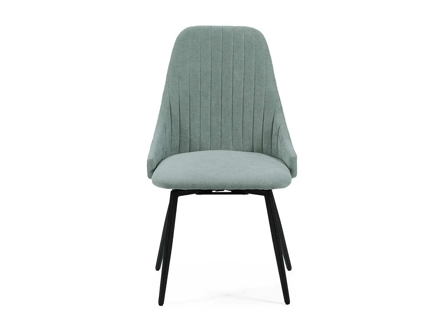 UNDY - Lot de 6 Chaises Pivotantes Tissu Vert d'Eau