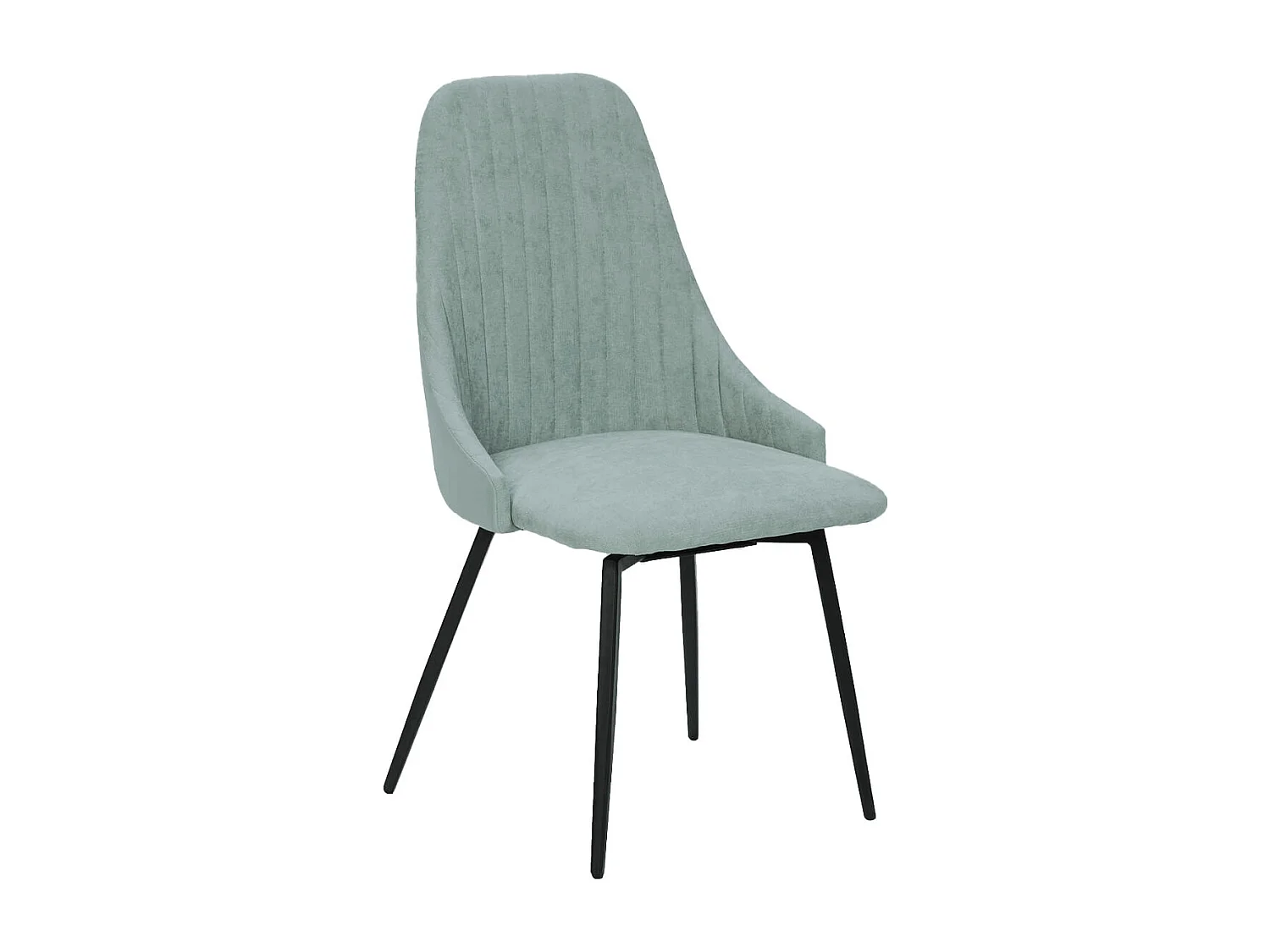 UNDY - Lot de 6 Chaises Pivotantes Tissu Vert d'Eau