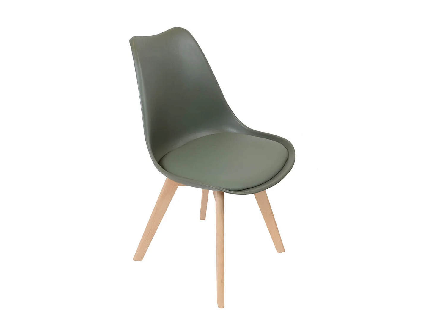 MEDALINE - Lot de 2 Chaises Scandinaves Kaki