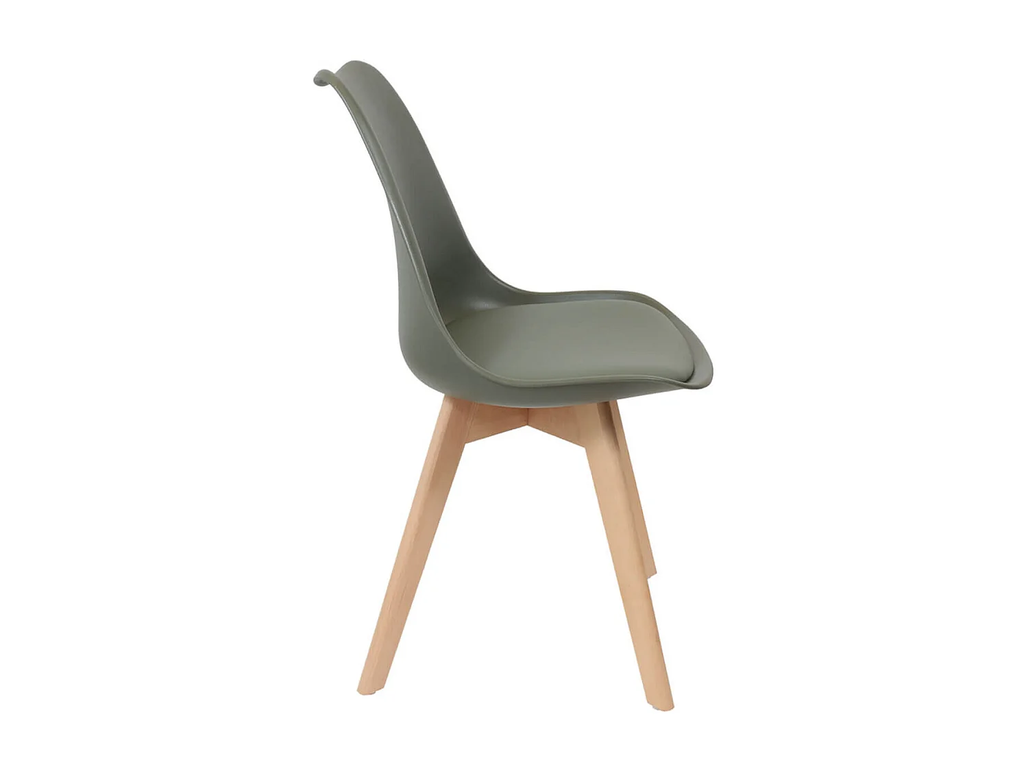 MEDALINE - Lot de 2 Chaises Scandinaves Kaki