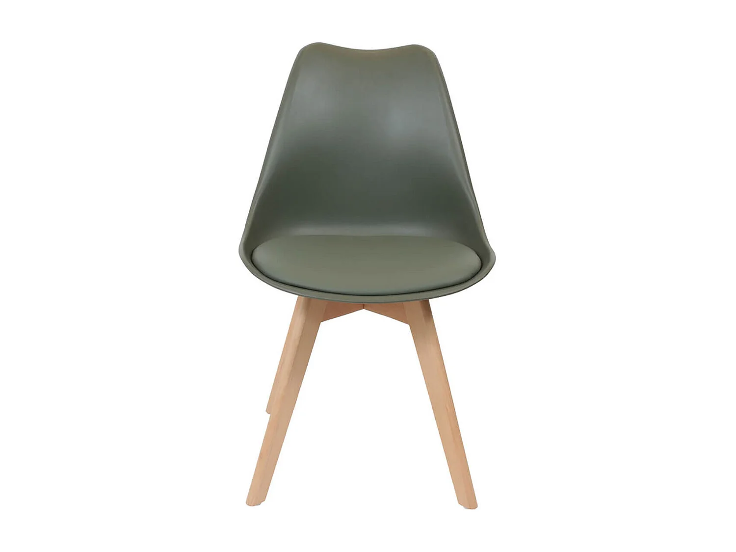 MEDALINE - Lot de 2 Chaises Scandinaves Kaki