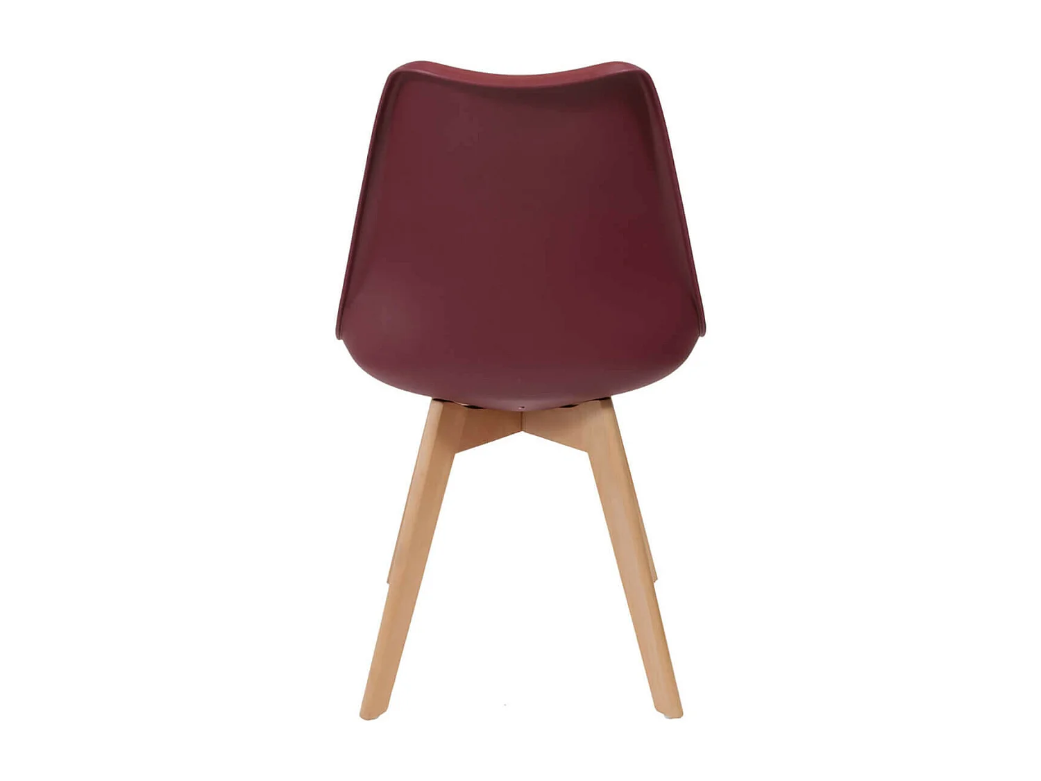 MEDALINE - Lot de 6 Chaises Scandinaves Bordeaux