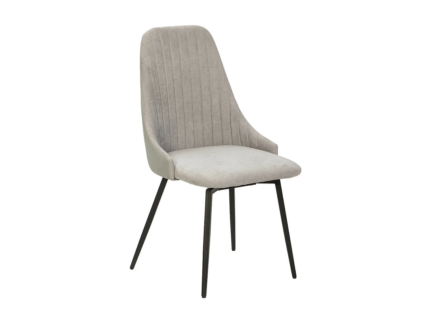 UNDY - Lot de 6 Chaises Pivotantes Tissu Gris Clair