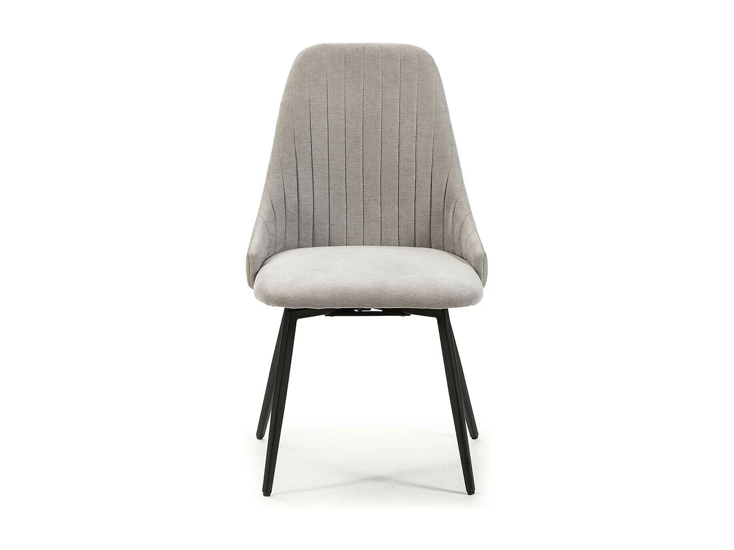 UNDY - Lot de 6 Chaises Pivotantes Tissu Gris Clair