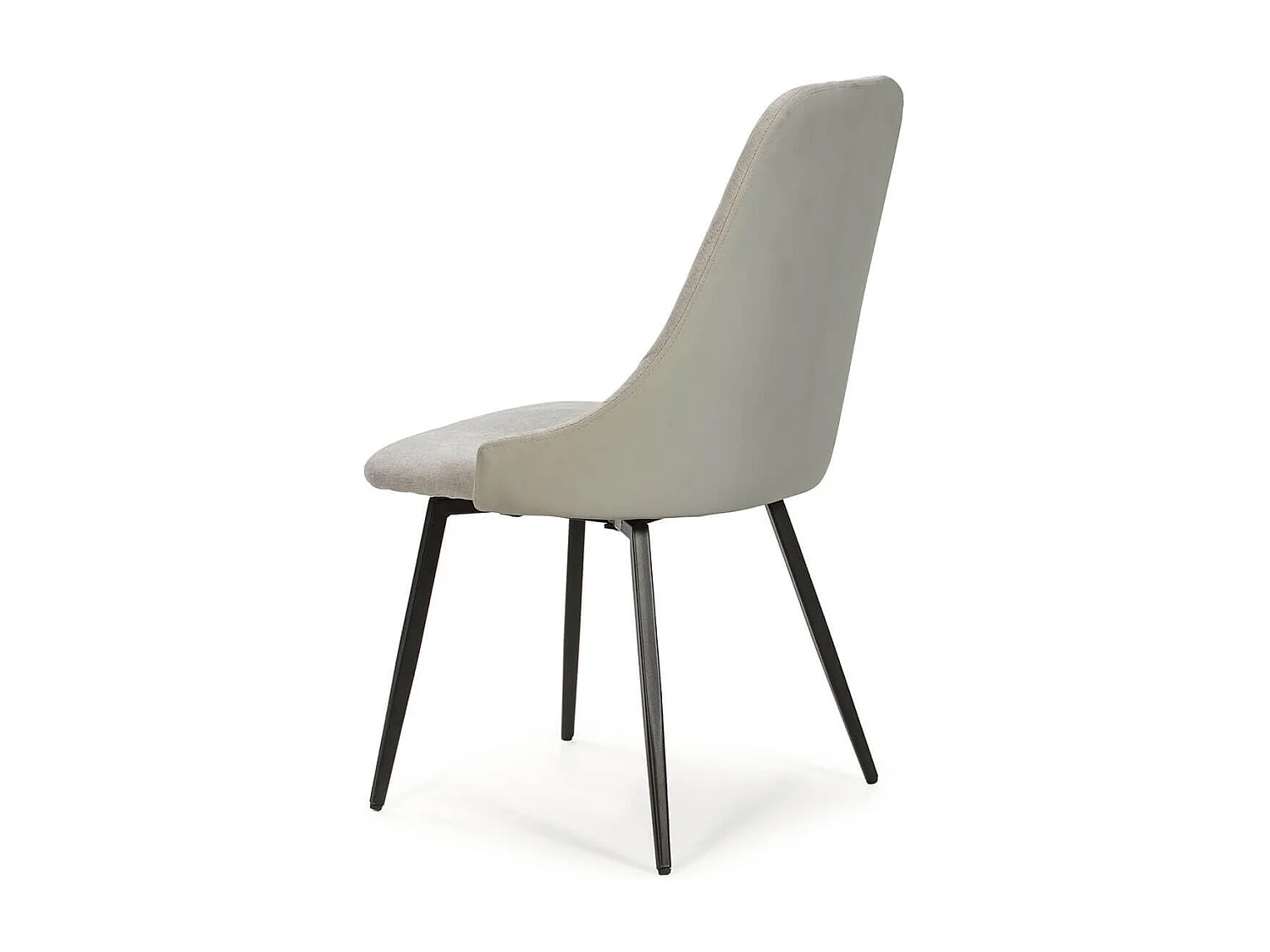 UNDY - Lot de 6 Chaises Pivotantes Tissu Gris Clair