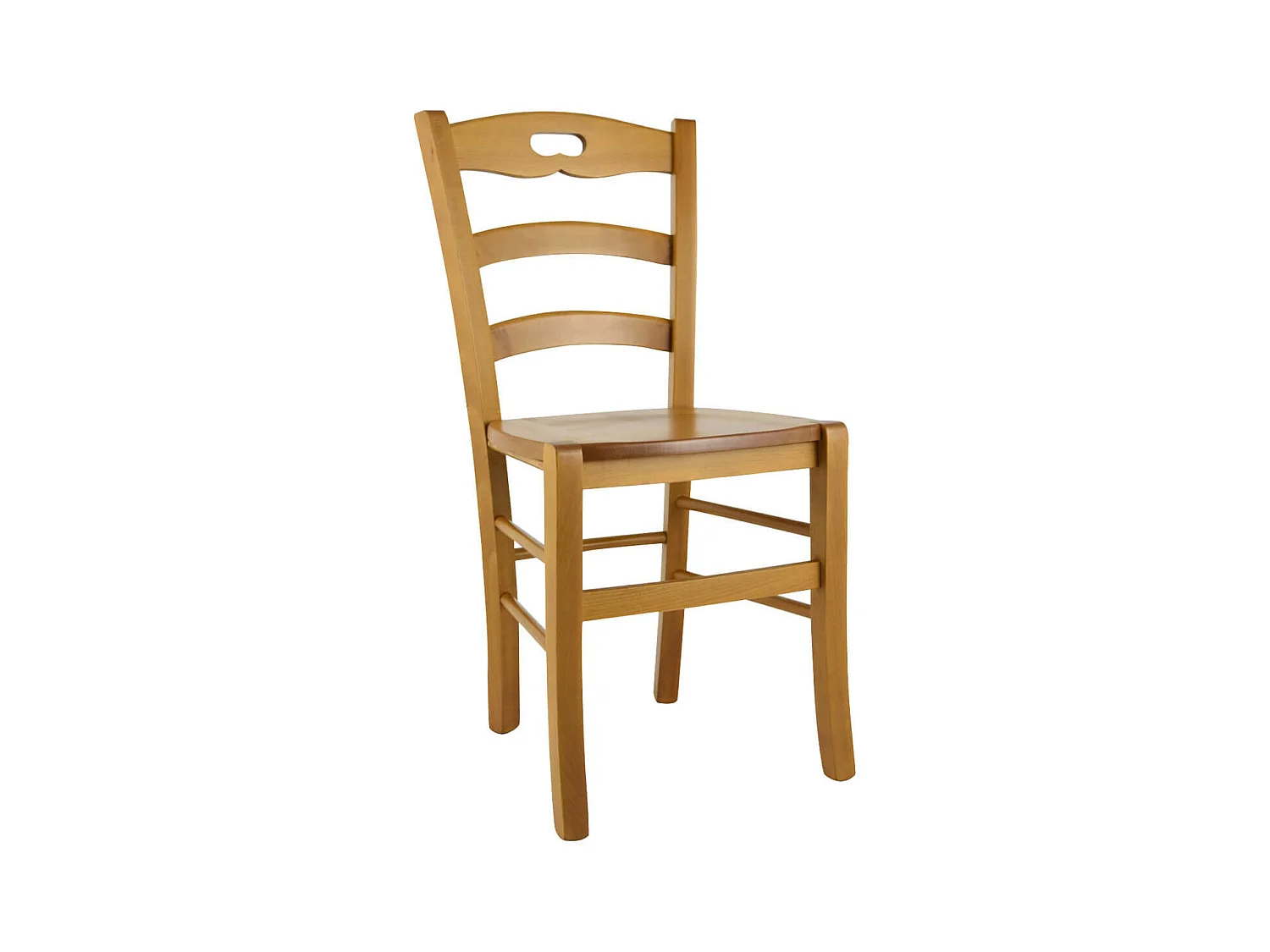 SUZY - Lot de 2 Chaises Teinté Chêne et Assises en Bois