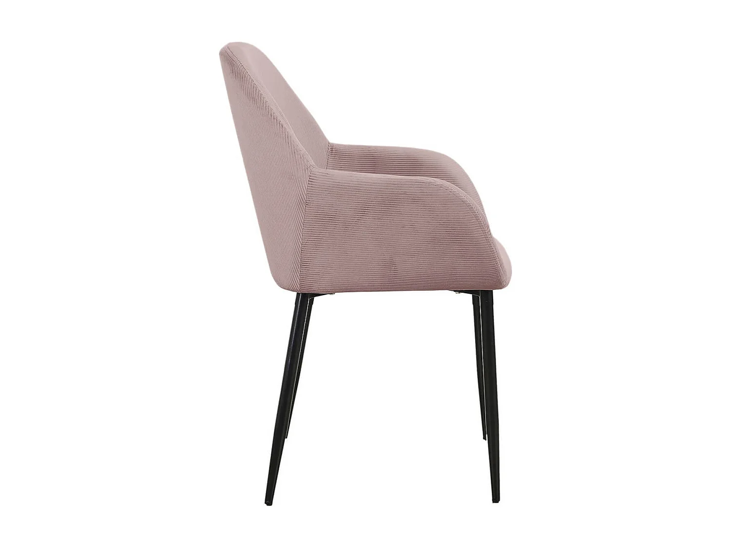 ALESSIA - Lot de 2 Fauteuils Velours Côtelé Rose