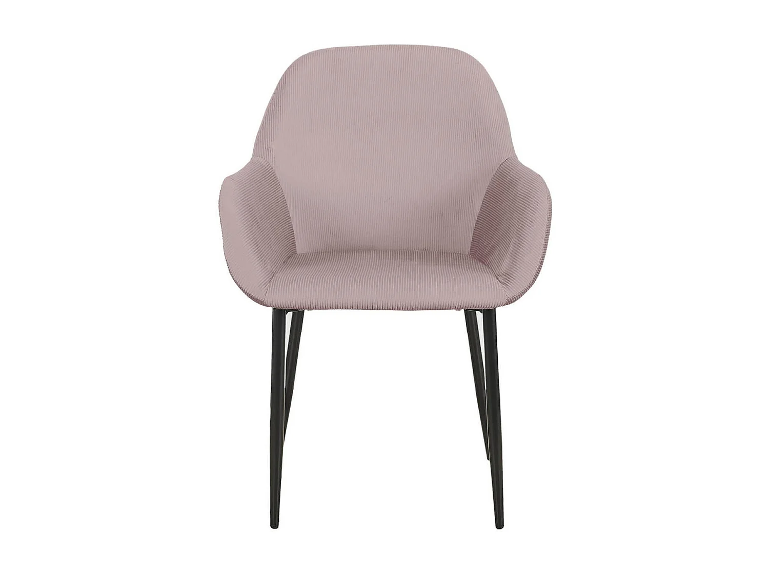ALESSIA - Lot de 2 Fauteuils Velours Côtelé Rose