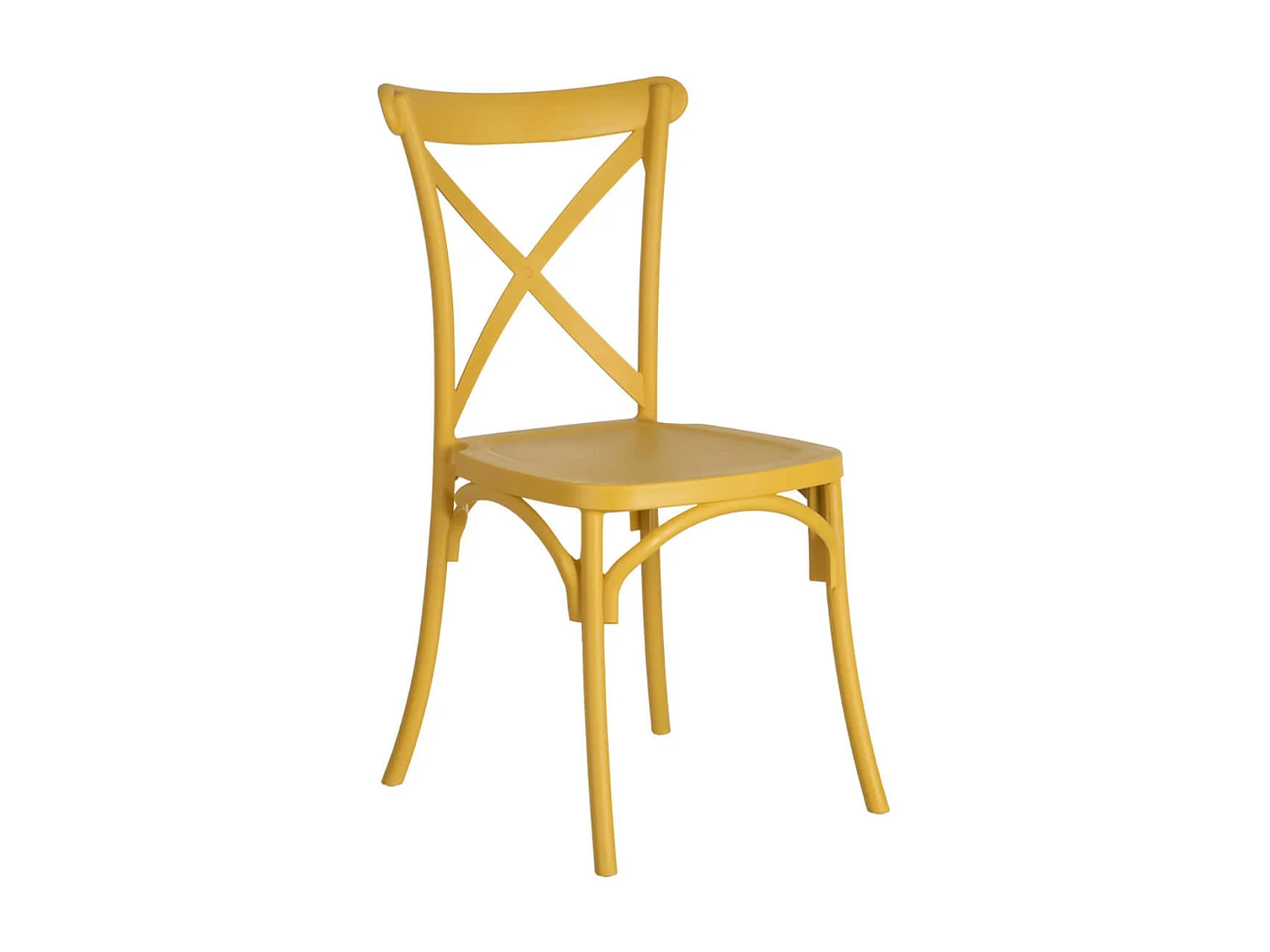 CLAIRIN - Lot de 4 Chaises Plastiques Jaunes