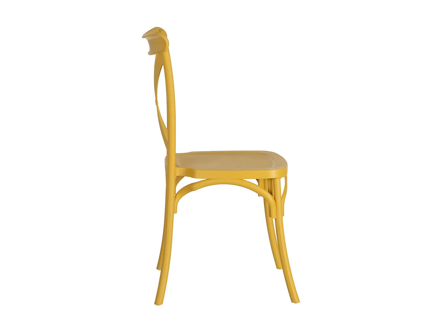 CLAIRIN - Lot de 4 Chaises Plastiques Jaunes