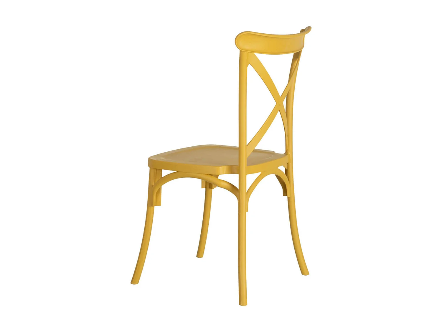 CLAIRIN - Lot de 4 Chaises Plastiques Jaunes