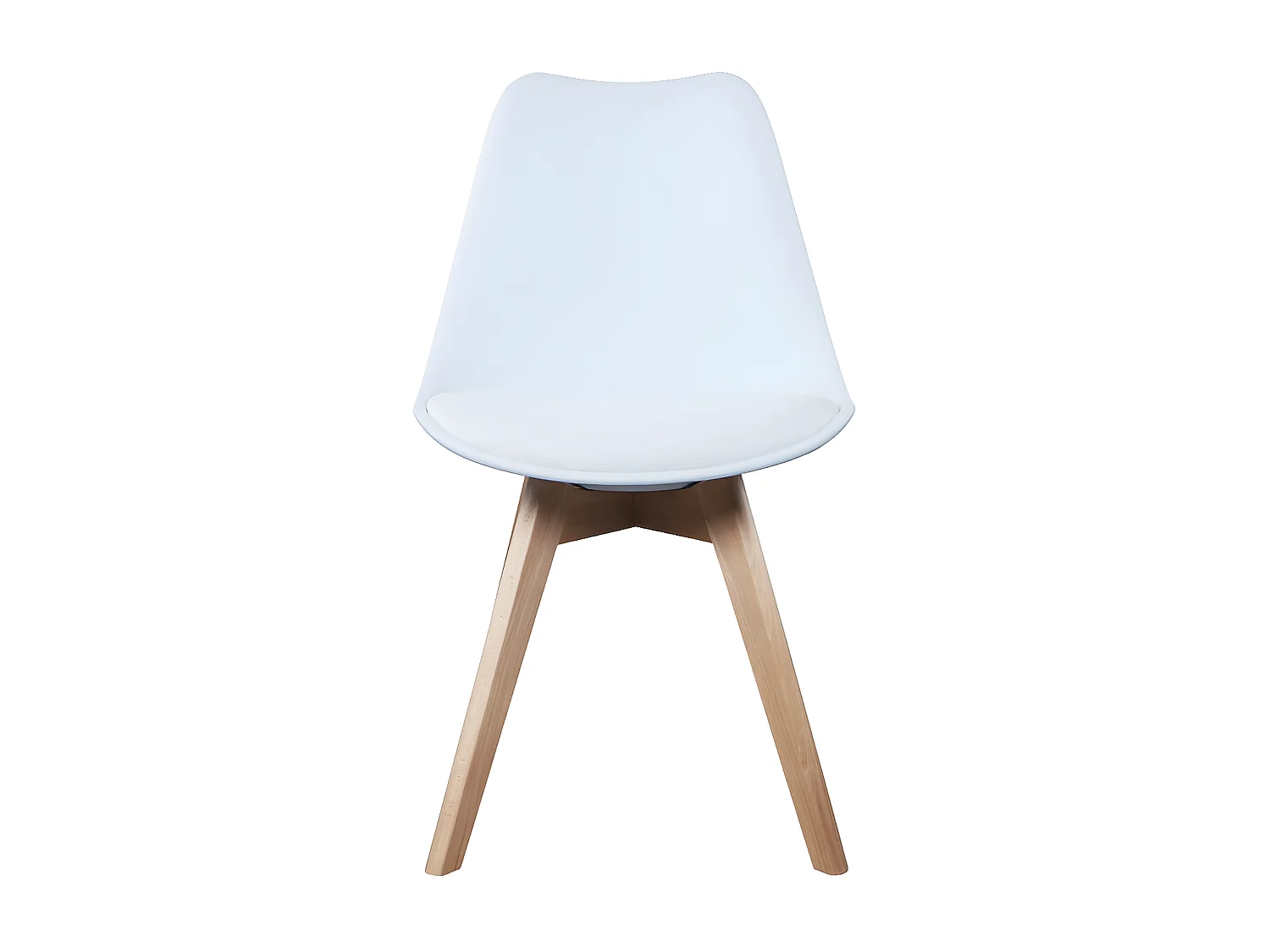 MEDALINE - Lot de 4 Chaises Scandinaves Blanches