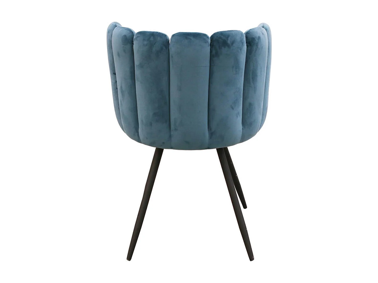 CHARLOTTE - Lot de 4 Chaises Velours Bleu