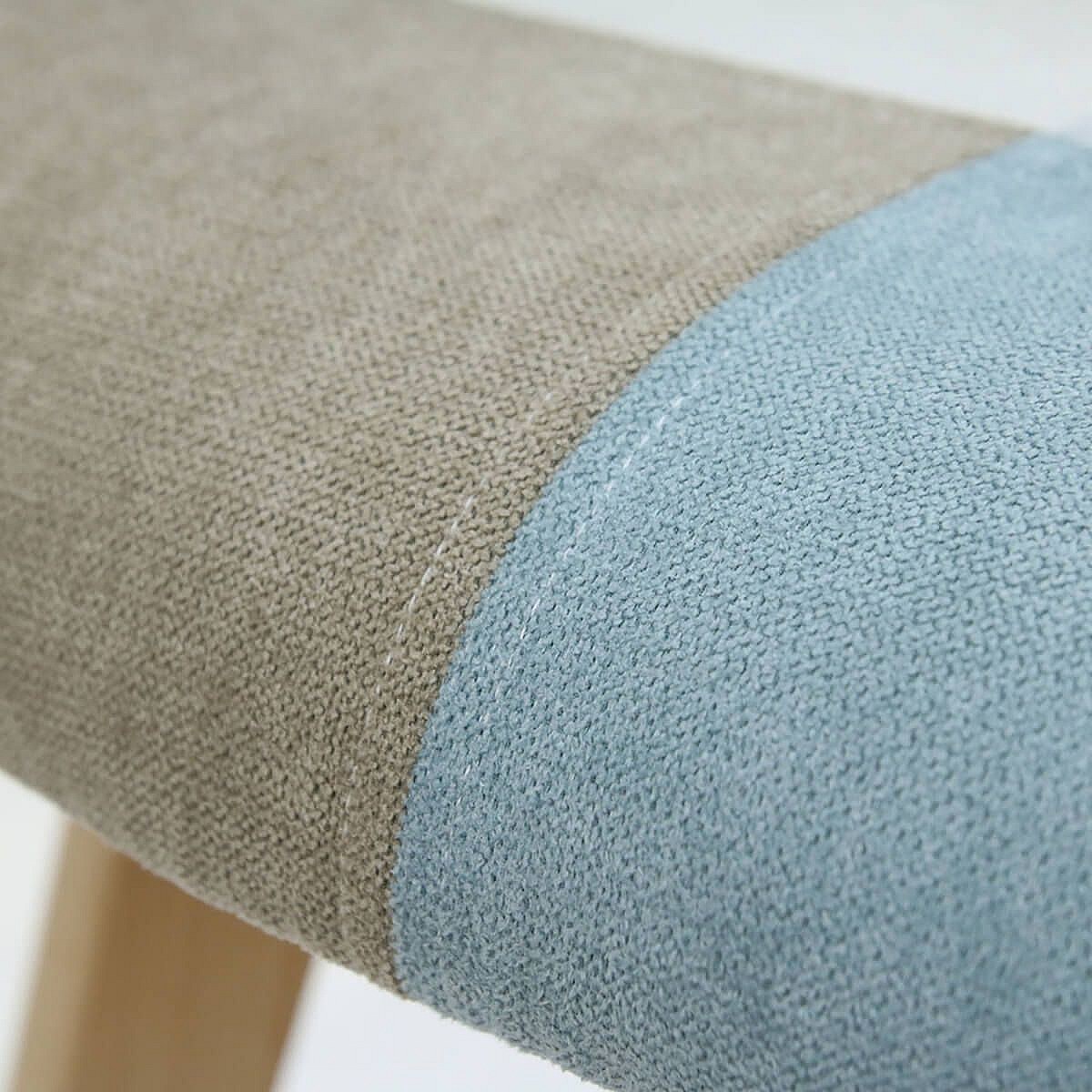 DAMAS Lot de 2 Fauteuils Patchwork Bleu Clair