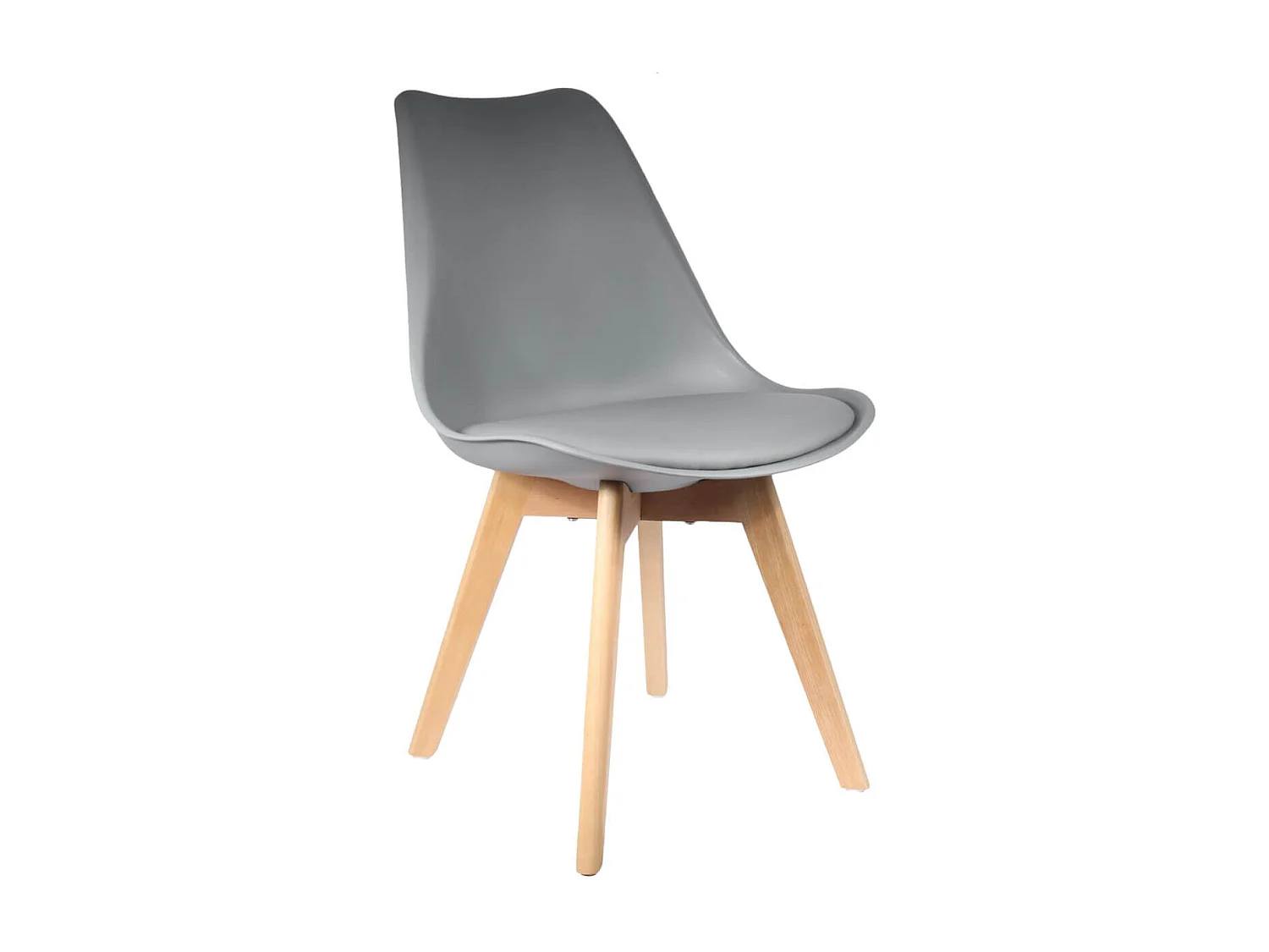 MEDALINE - Lot de 2 Chaises Scandinaves Grises