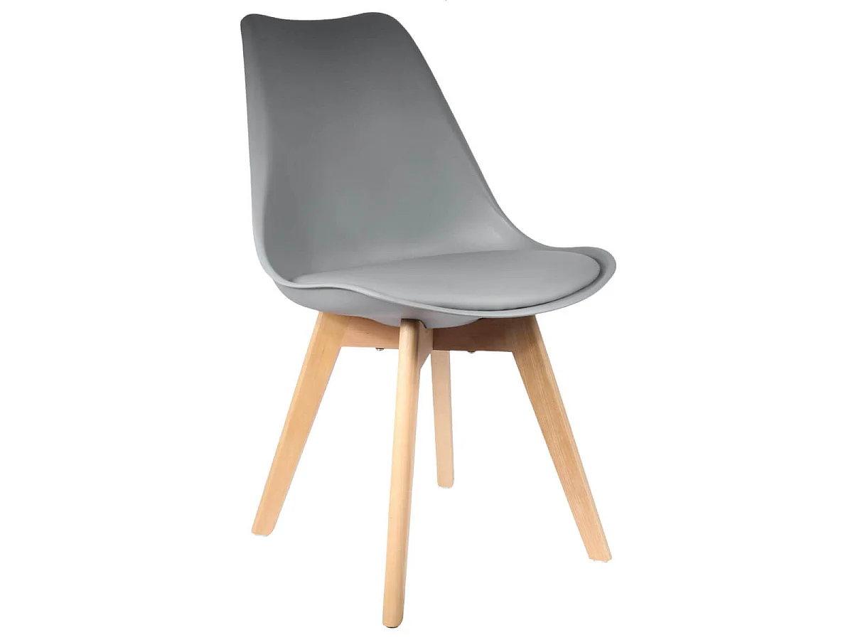 MEDALINE - Lot de 2 Chaises Scandinaves Grises