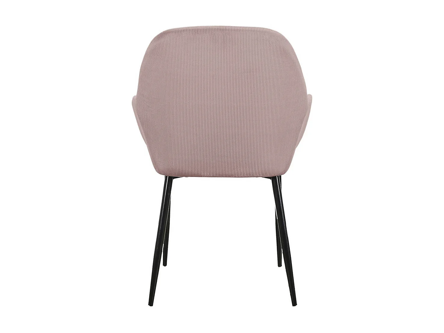 ALESSIA - Lot de 6 Fauteuils Velours Côtelé Rose