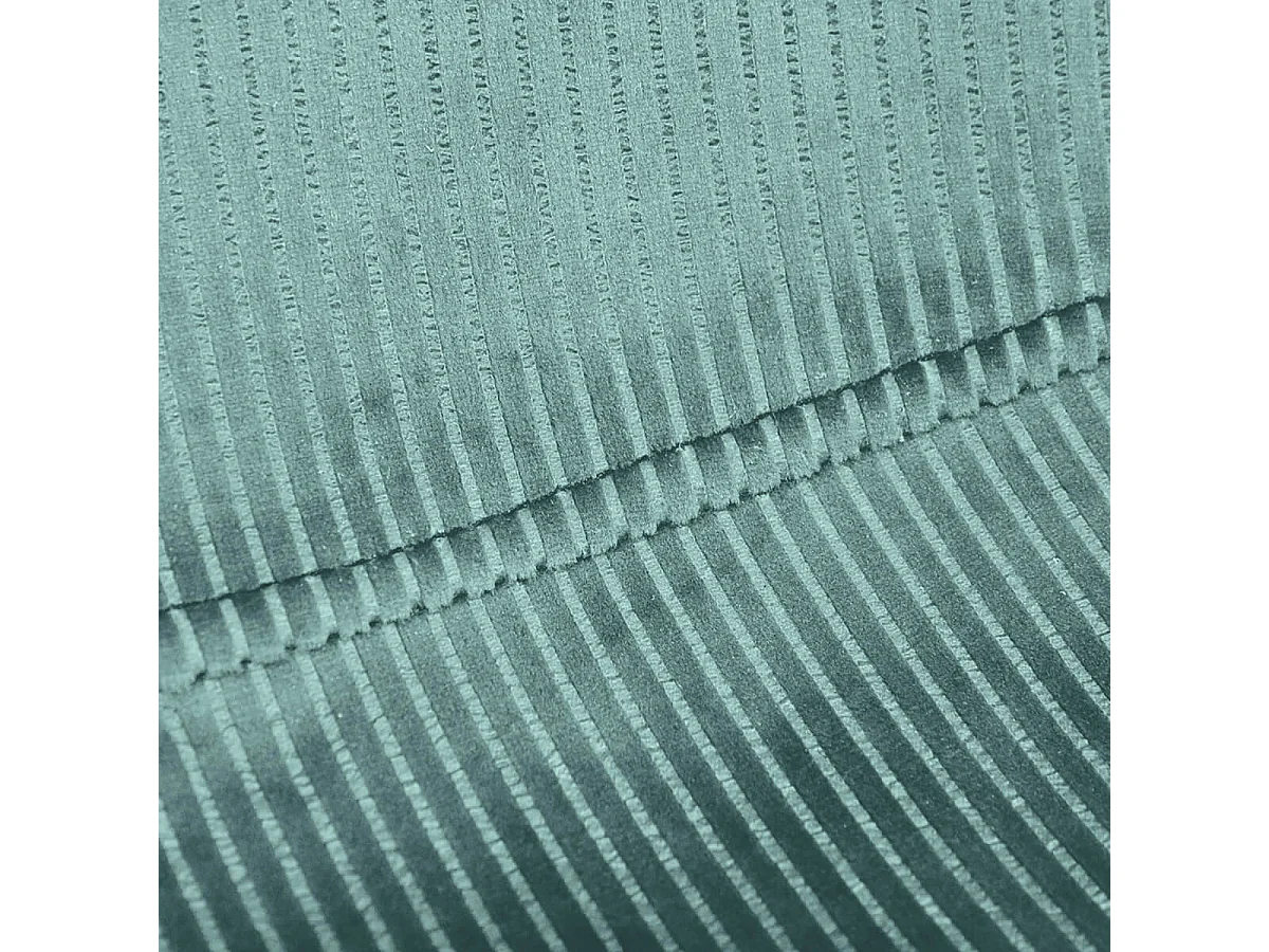 ALESSIA - Lot de 2 Chaises Velours Côtelé Bleu Canard