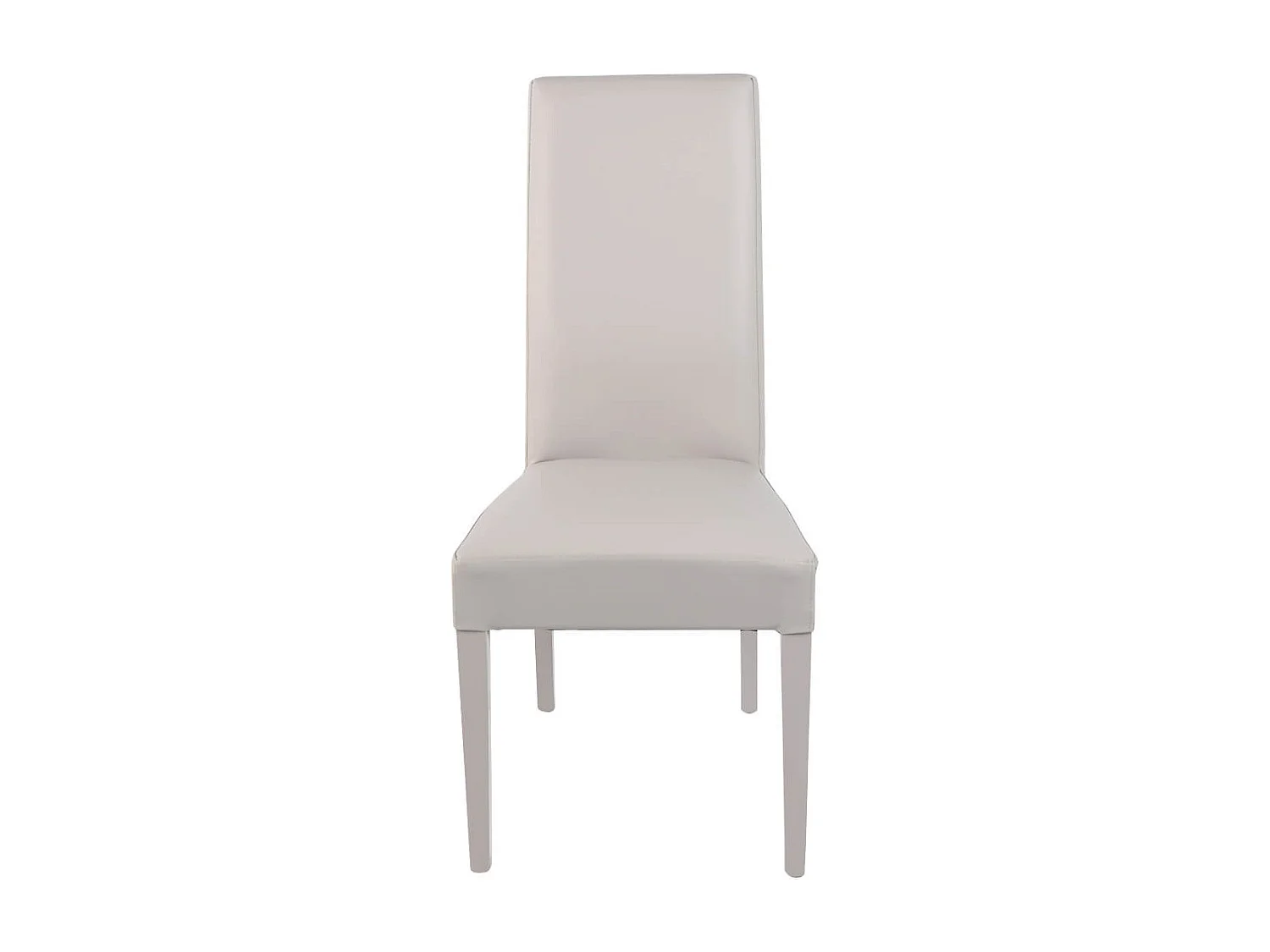 TORINO - Lot de 2 Chaises Simili Gris Clair et Pieds Laqués