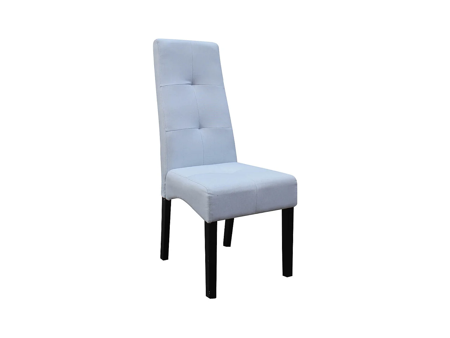 DALLAS - Lot de 2 Chaises Gris Clair Capitonnées