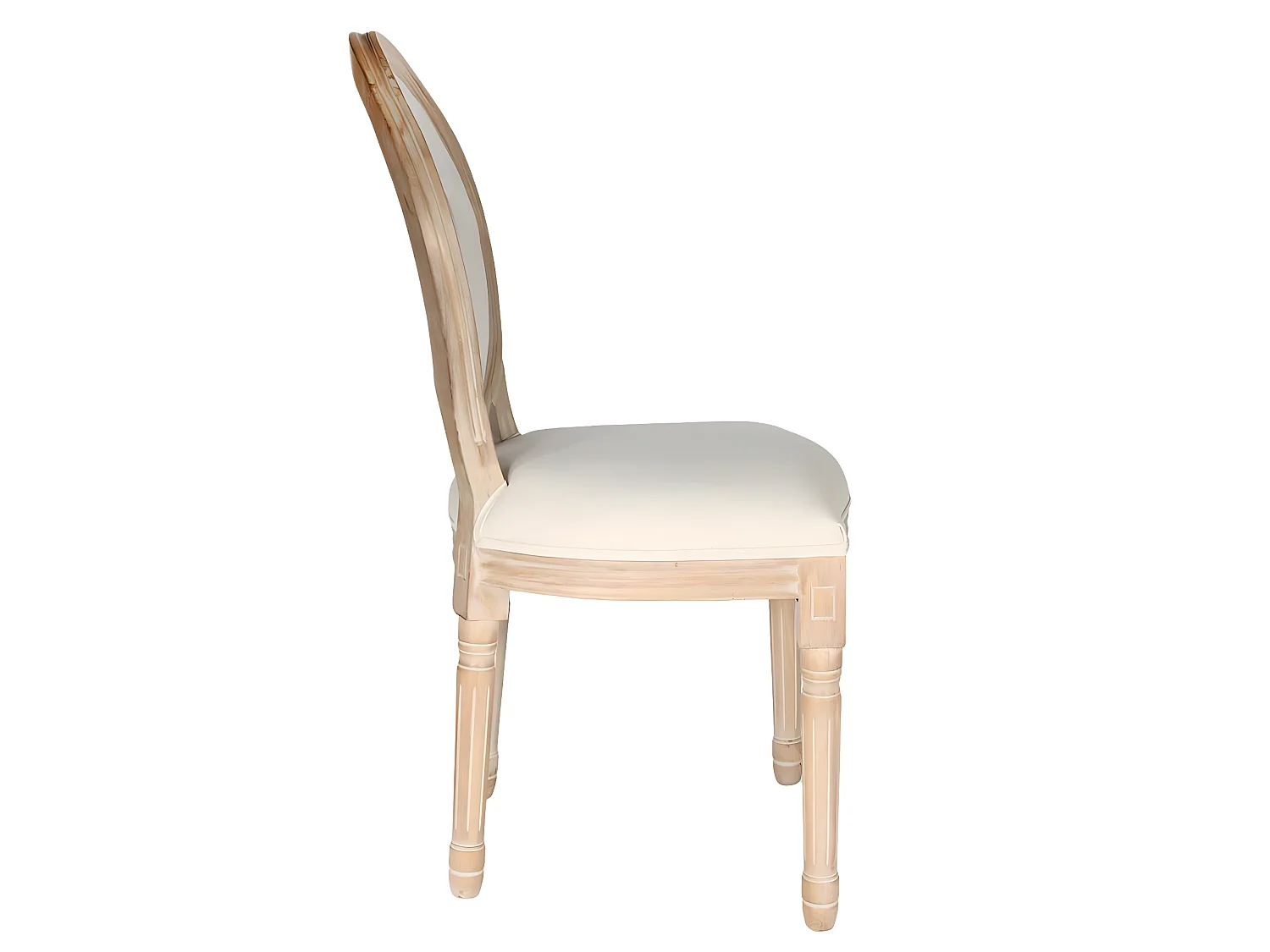 MELINDA - Lot de 6 Chaises Baroques Tissu Beige