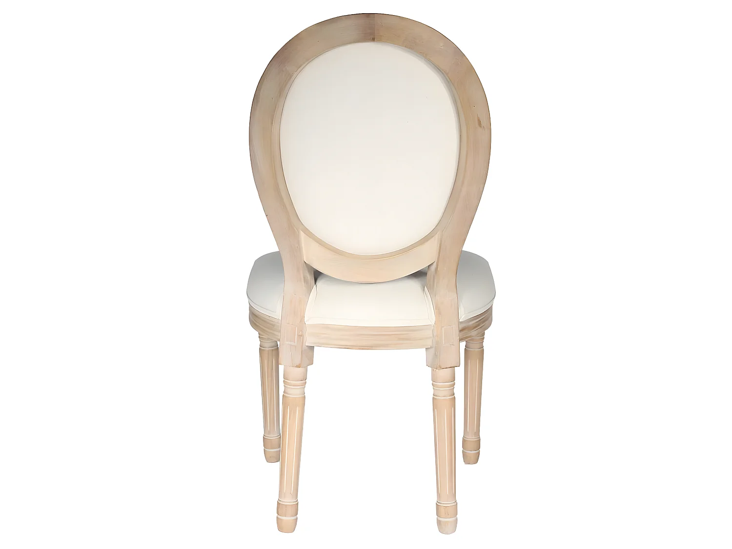 MELINDA - Lot de 6 Chaises Baroques Tissu Beige