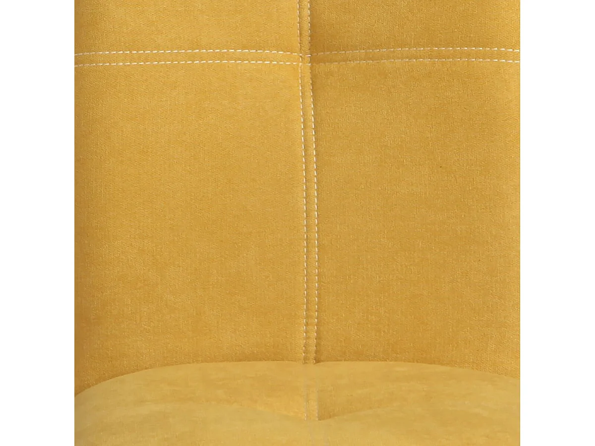 BISPO - Lot de 2 Chaises Tissu Coloris Jaune