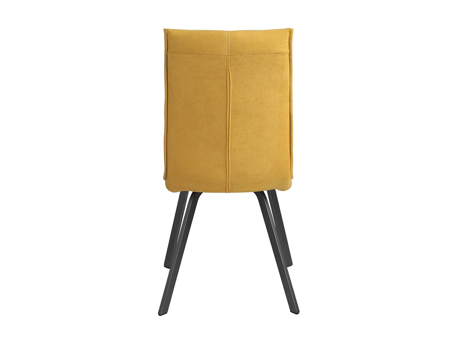 BISPO - Lot de 2 Chaises Tissu Coloris Jaune