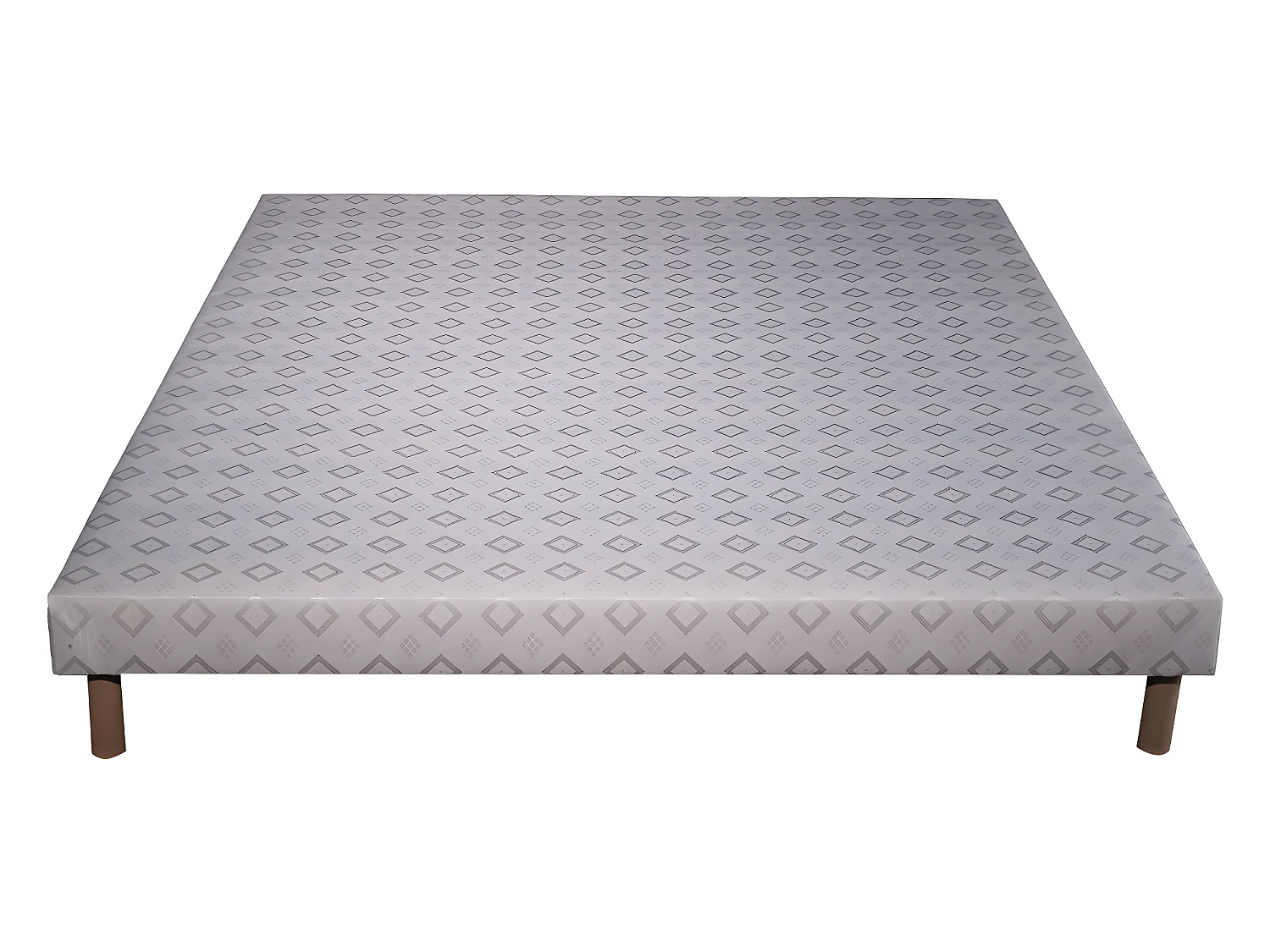 Ensemble Matelas Luxe mousse - 140x190cm avec 2 Oreiller visco 60x60 et Sommier blanc