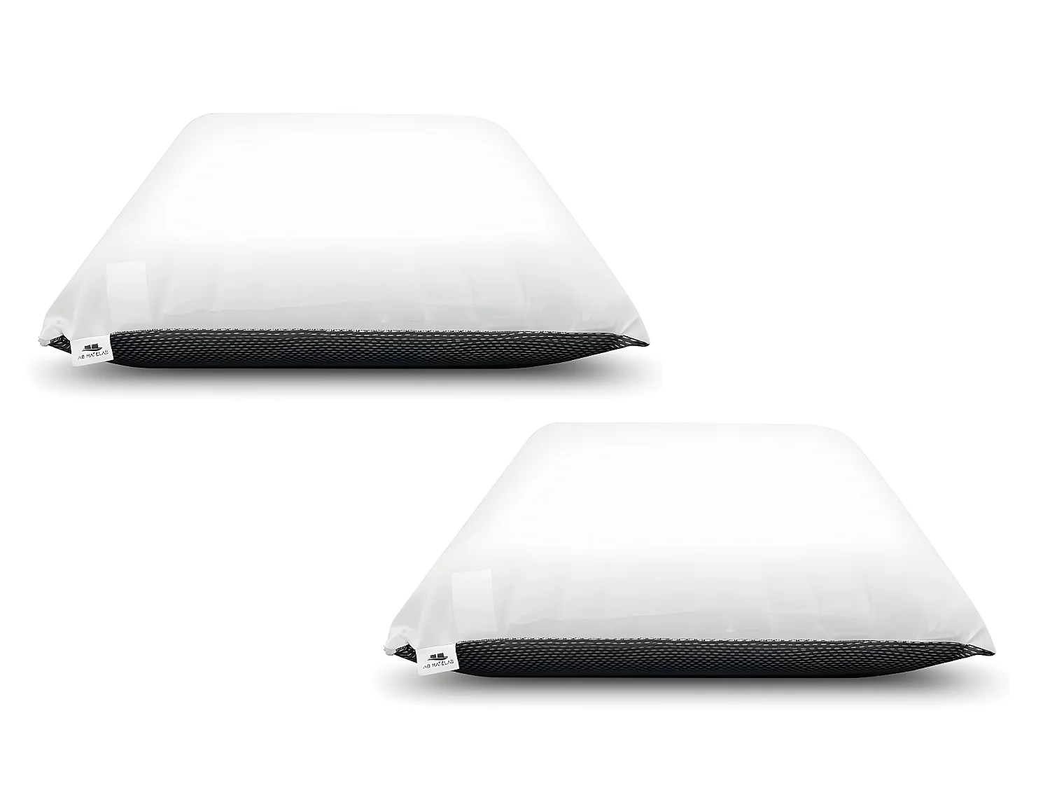 Ensemble Matelas Luxe mousse - 140x190cm avec 2 Oreiller visco 60x60 et Sommier blanc