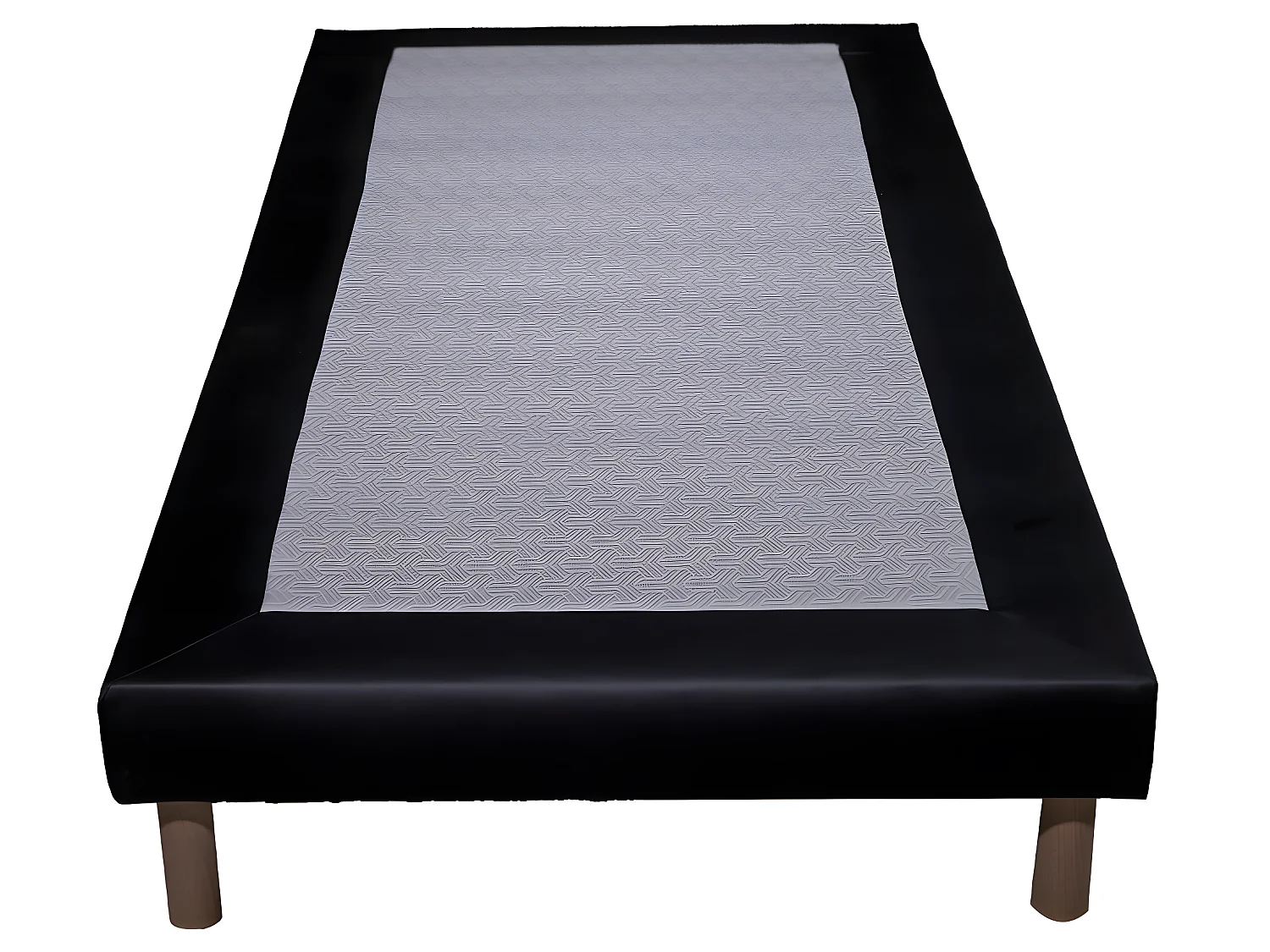 Ensemble Matelas mousse Confort 90x190cm 1 Oreiller  flocons mémoire 50x70 - Sommier tapissier noir