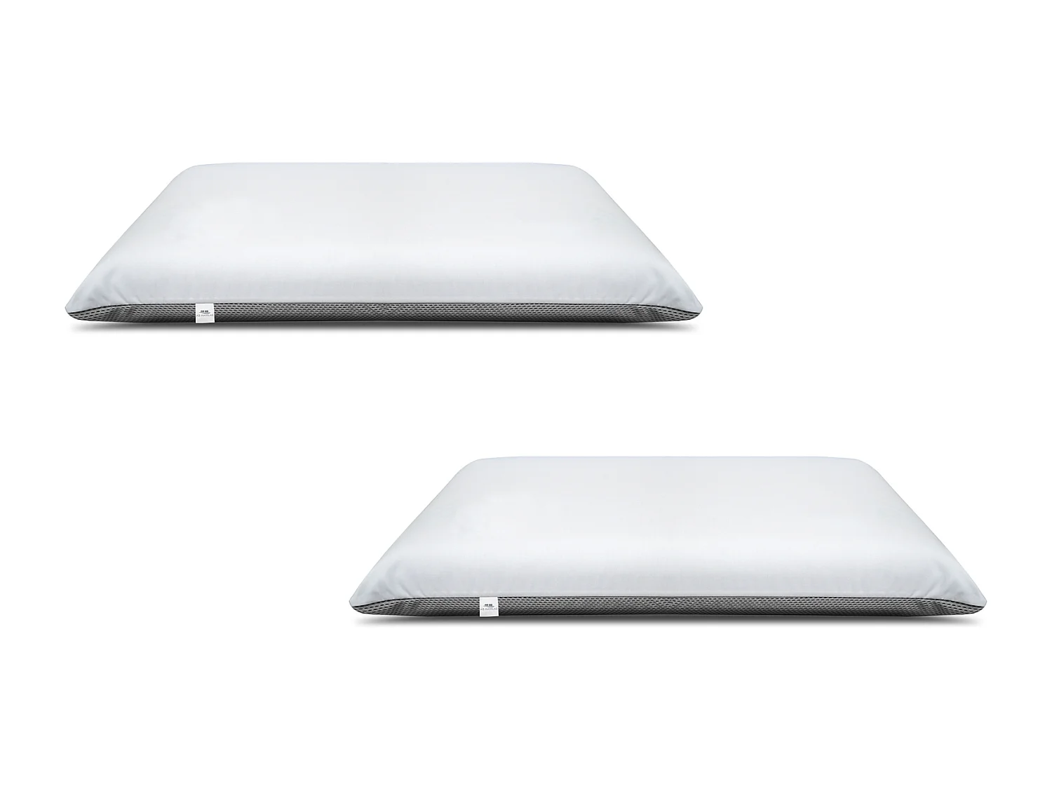 Ensemble Matelas mousse Cosmos White accueil mémoire - 160x200 - 2 Oreillers 70x40 - Sommier noir