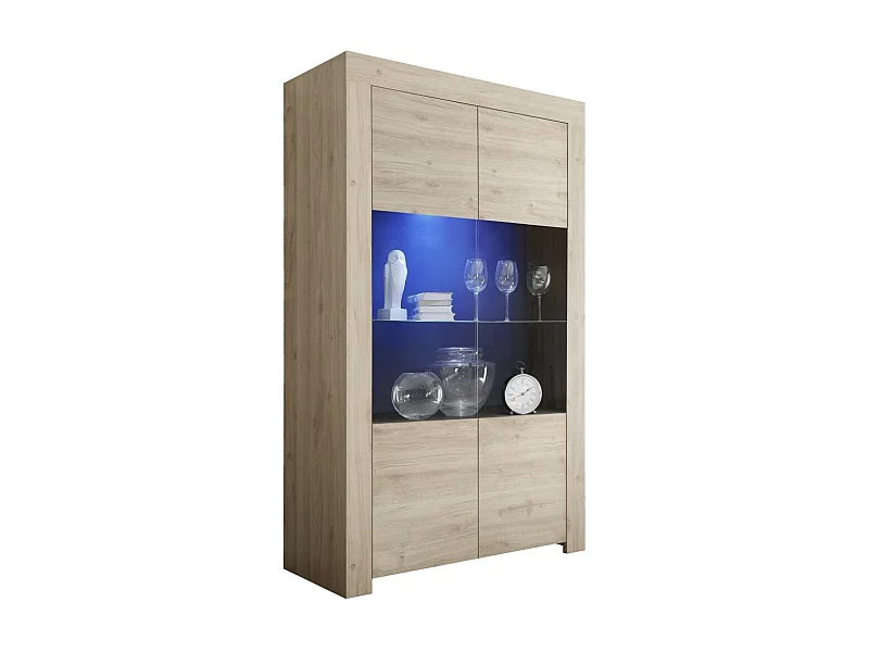 Buffet de 2 portas, coleção ZEFIR, cor carvalho claro, perfeito para a sua sala de jantar.