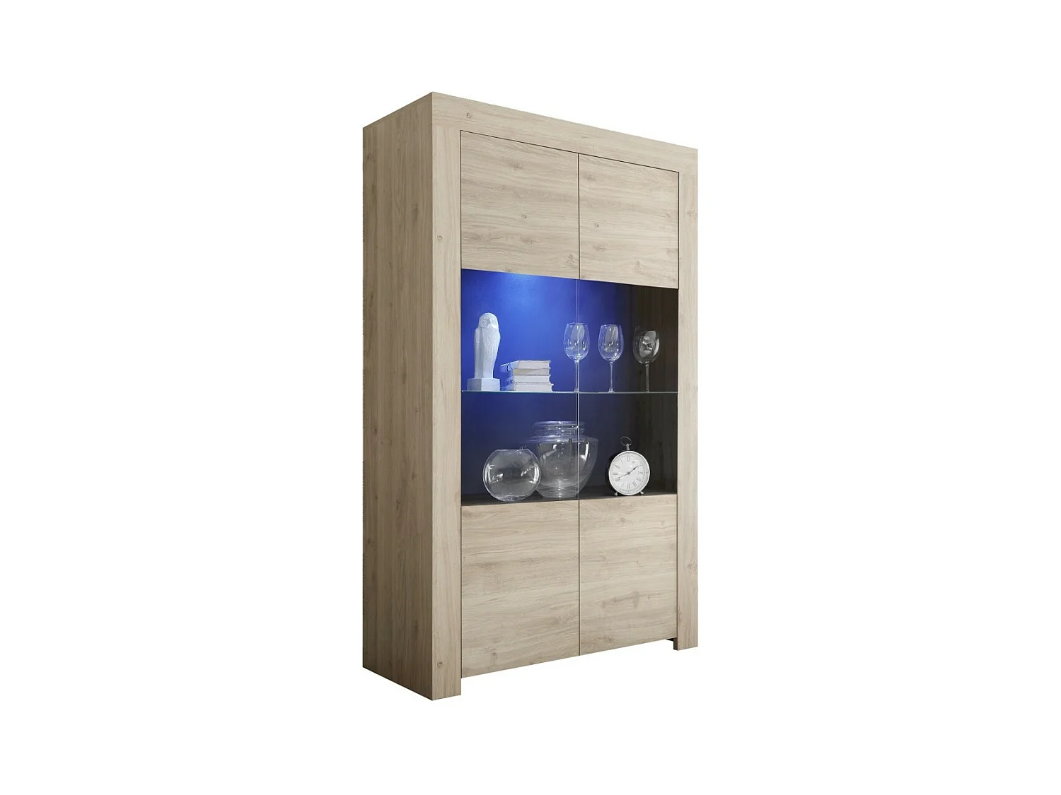 Buffet 2 portes, collection ZEFIR, coloris chêne clair, parfait pour votre salle à manger