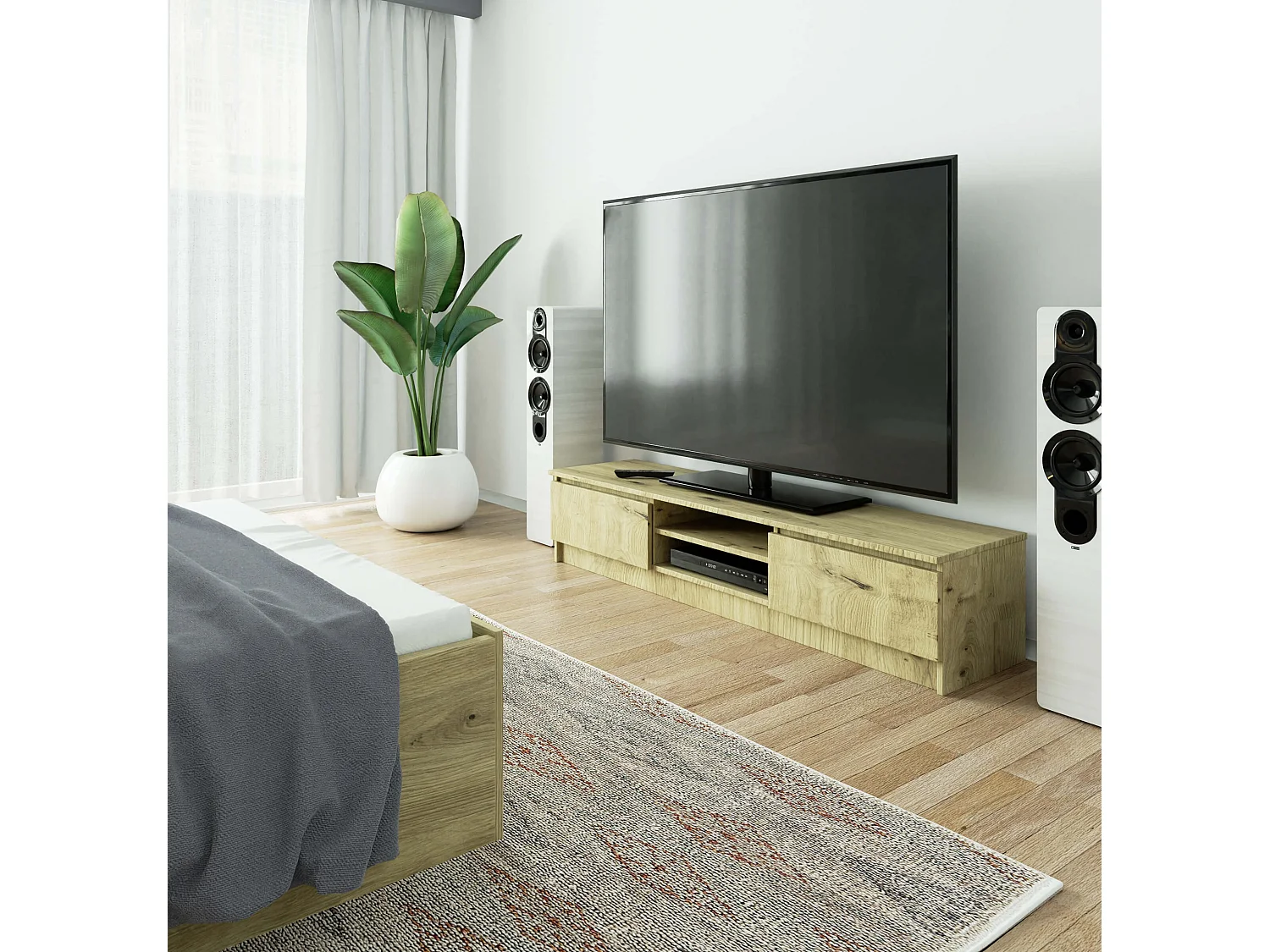 Artisan Eiken TV-Meubel K160 - Stijlvolle Opbergoplossing voor de Woonkamer