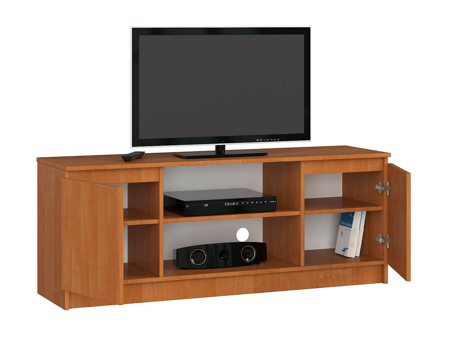 Olcha Houtlook TV Meubel 140 cm 2 Deuren 1 Plank - Mat Afwerking
