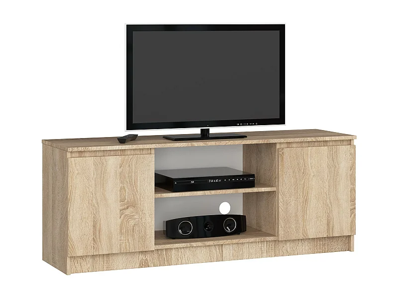 Sonoma Eiken TV-Meubel 140 cm - 2 Deuren, 1 Plank - Stijlvol en Functioneel Design