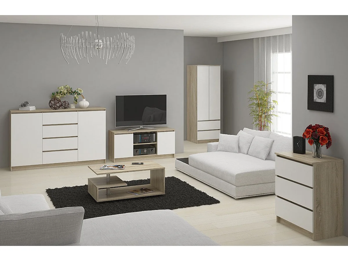 AKORD Furniture Factory OP0LRTVDABBIA001, Eiken, 2 schappen, Mat, 2 deur(en), 400 mm, 1200 mm
