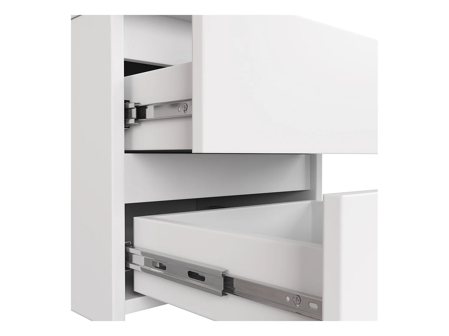 Kleiderschrank AKORD S90 Weiß 90 cm 2 Türen 2 Schubladen 4 Ebenen B90 x H180 x T51 cm
