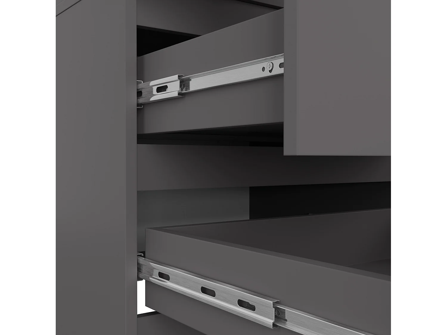 Armadio AKORD S60 Grigia Grafite 60 cm 2 ante 2 cassetti 60x51x180 cm