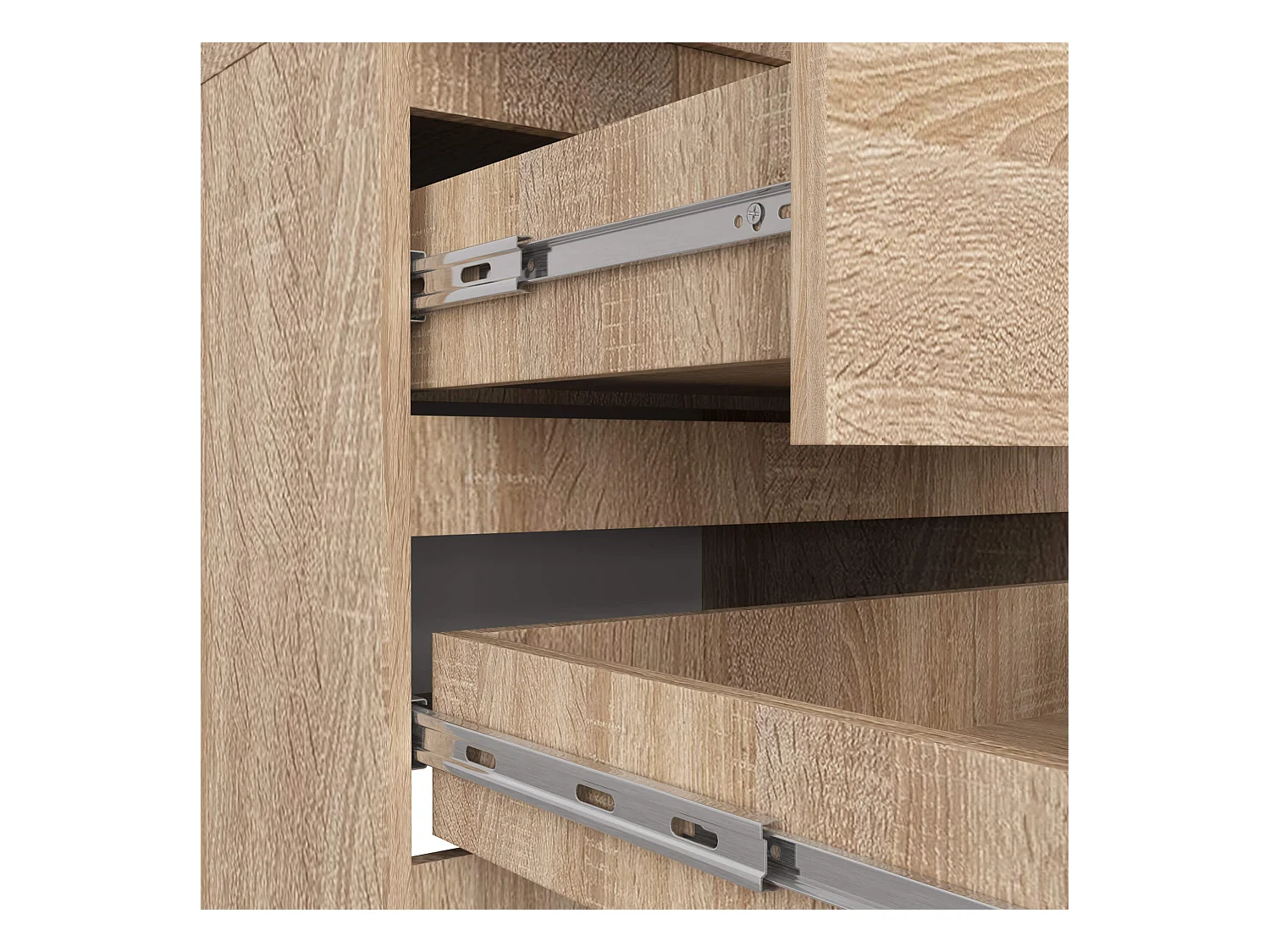 Szafa AKORD S60 Dąb Sonoma 60 cm 2 drzwi 2 szuflady kolor Dąb Sonoma mat 1 półka 60x51x180 cm